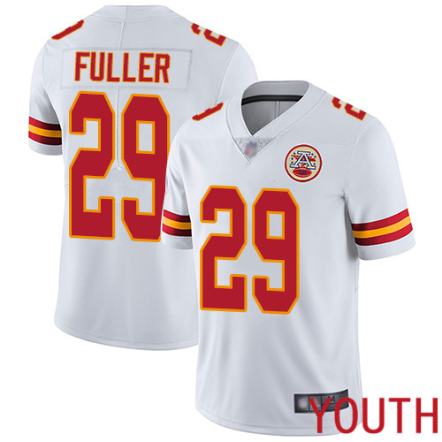 Youth Kansas City Chiefs #29 Fuller Kendall White Vapor Untouchable Limited Player Football Nike NFL Jersey